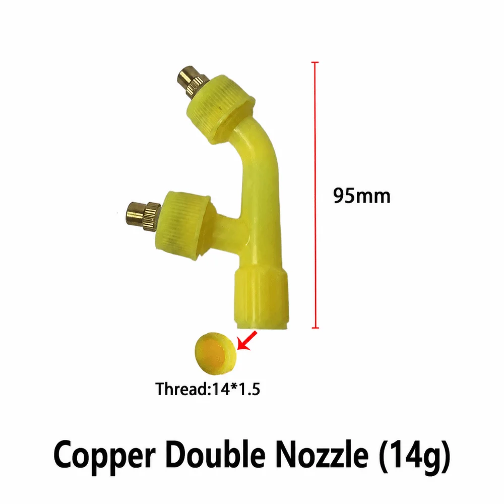 Copper Mouth Garden Sprayer Nozzles Adjustable Multi Heads Atomizing Sprayer Nozzle High Pressure Plastic Pole