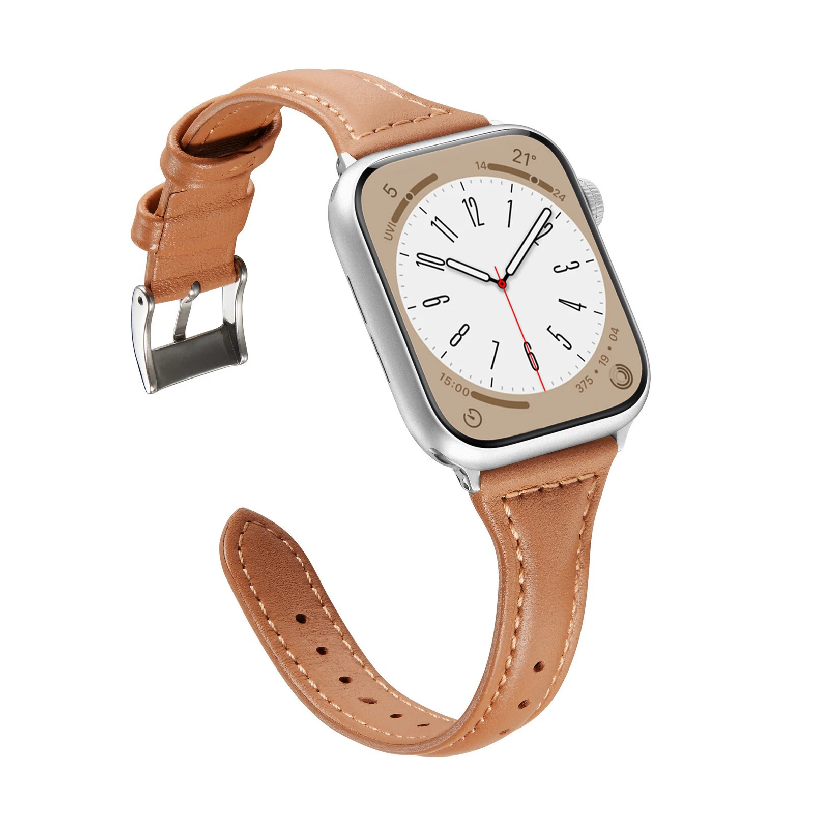 

Slim Leather strap For Apple watch band 40mm 44mm 41mm 38mm 42mm 45mm 49 bracelet correa iwatch series ultra 6 3 se 7 8