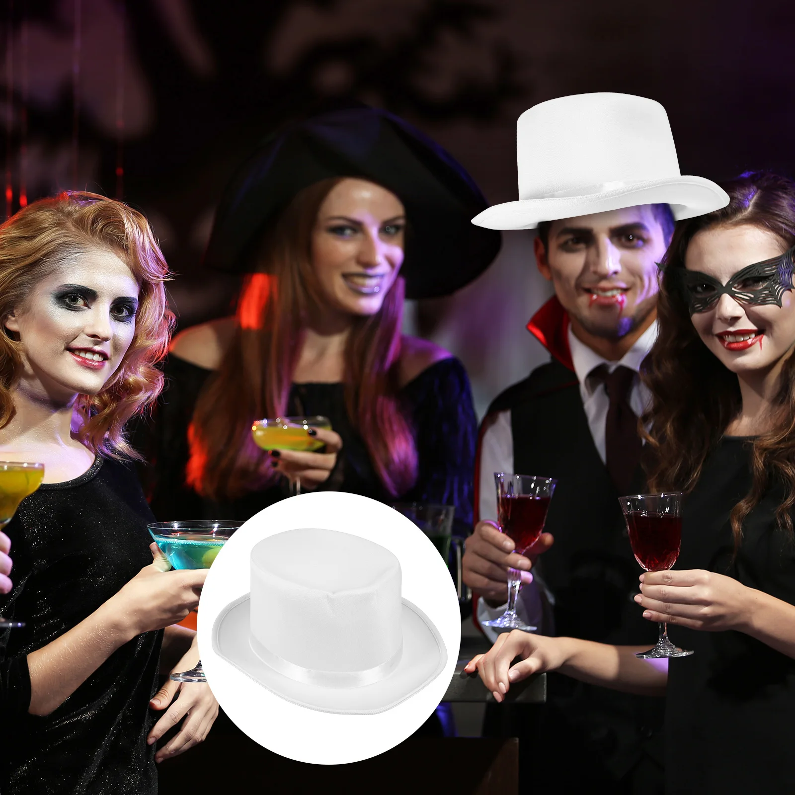 

Magician Hat Red Classic Retro Party Costume Accessory For Adult Dress Up Masquerade Performance Mystery Event Decor