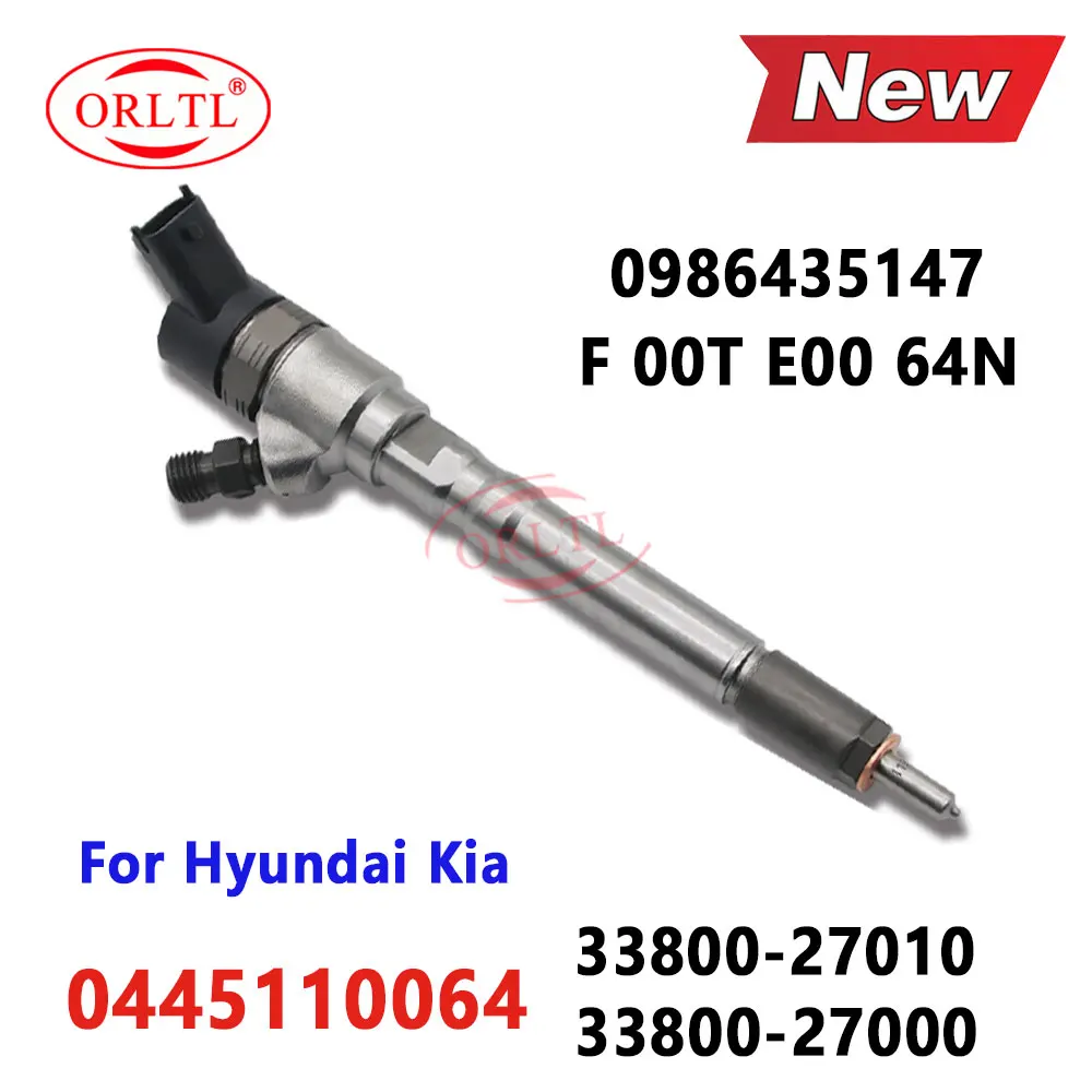 0445 110 064 New ORLTL Diesel Injector 33800 27000 Injector 0 445 110 064 for Hyundai Kia 33800-27000 33800-27010 0445110064