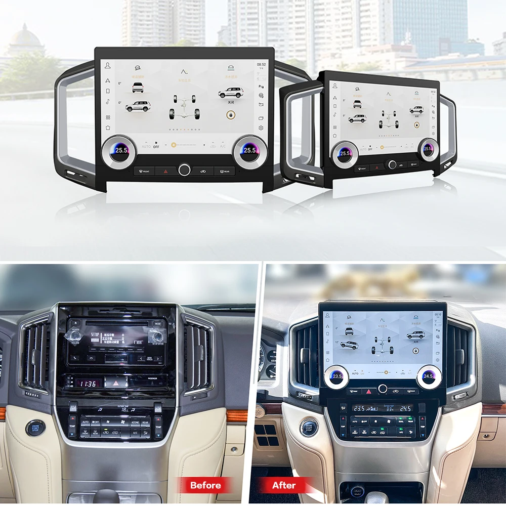 Qualcomm For Toyota Land Cruiser 2016~2021 Android Carplay Car Radio Automotive Multimedia Player GPS Navigation DSP Head Unit