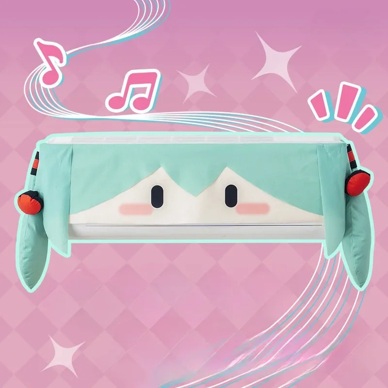 Hatsune Miku Air Conditioner Dust Cover Removable Washable Anime Peripherals Cute Cartoon Room Decoration Kawai Gift for Friends