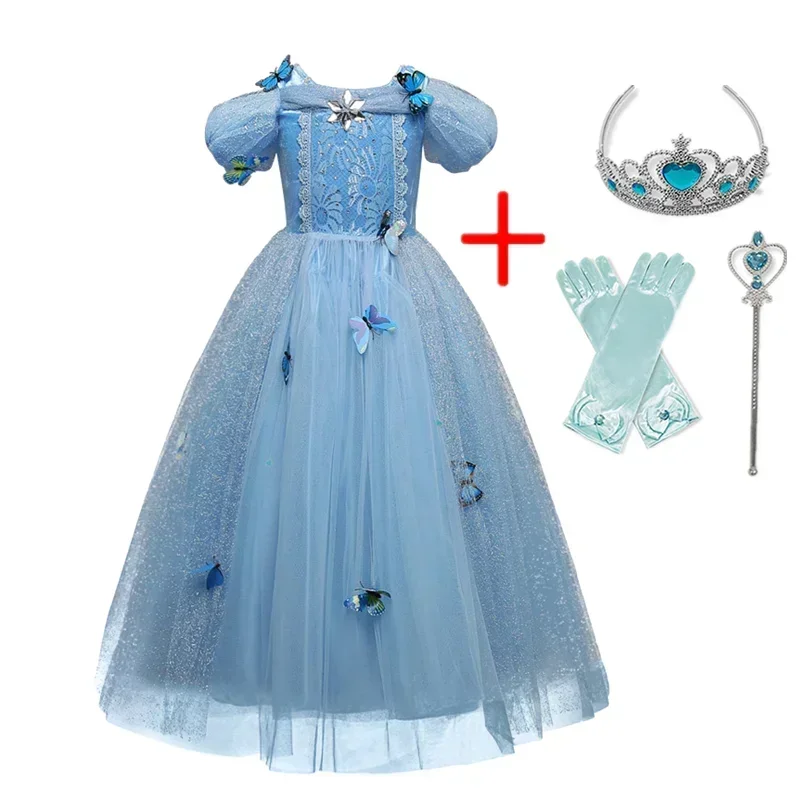 Girls Belle Princess Dress Kids Ball Gown Cosplay Costume Beauty and Beast Child Xmas Birthday Carnival Party Halloween Disguise