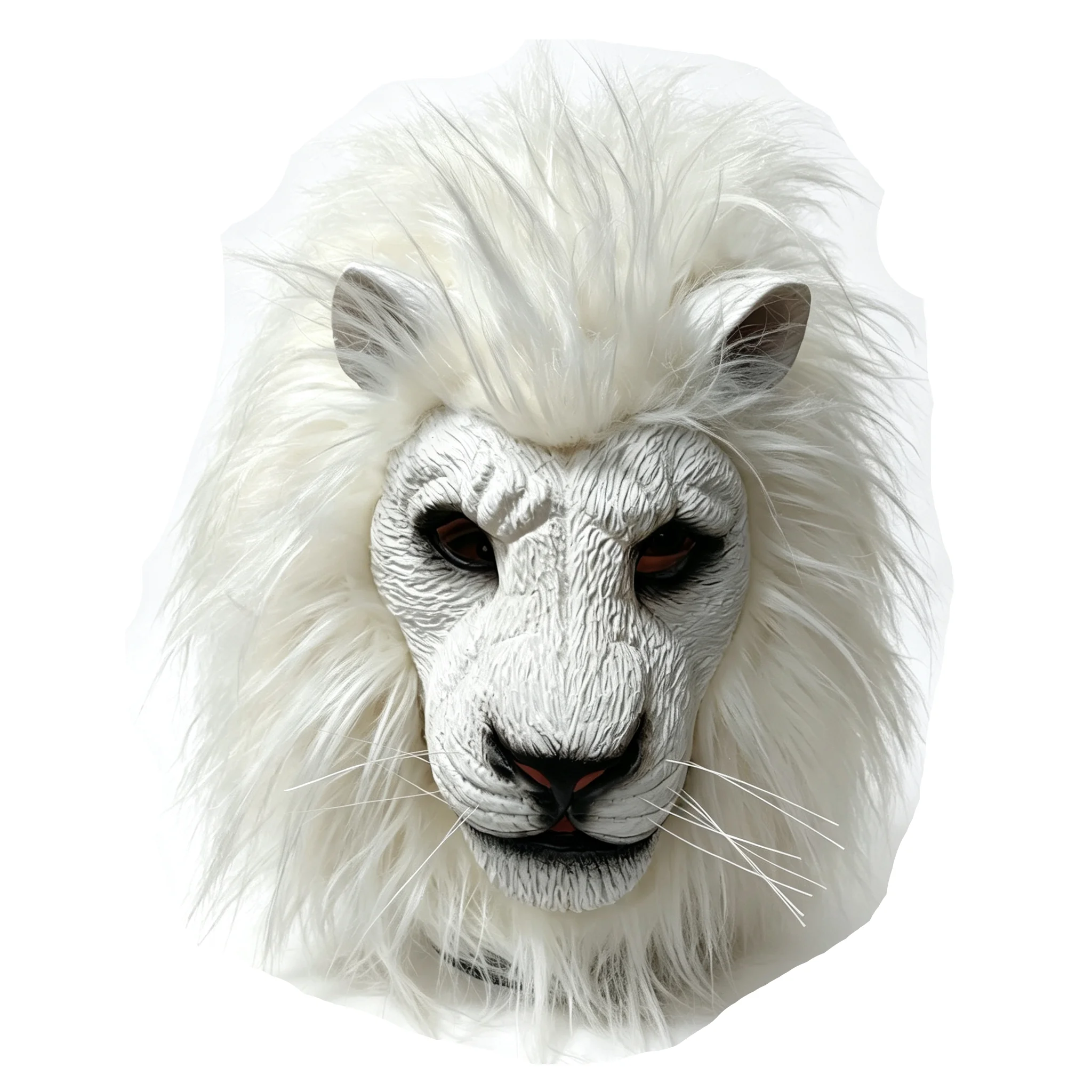 Löwenmaske, Realistische Pelzige Löwenkopfmaske, Halloween-Tierkostüm für Rollenspiele, Weihnachten, Maskenbälle – Detail 1