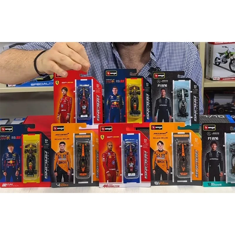 جديد Bburago 1:64 2025 F1 نموذج سيارة الأسترالية GP MCL39 W16 Bahrain GP RB21 SF-25 أنطونلي هاميلتون سبيكة دييكاست سيارة دمى هدايا #6