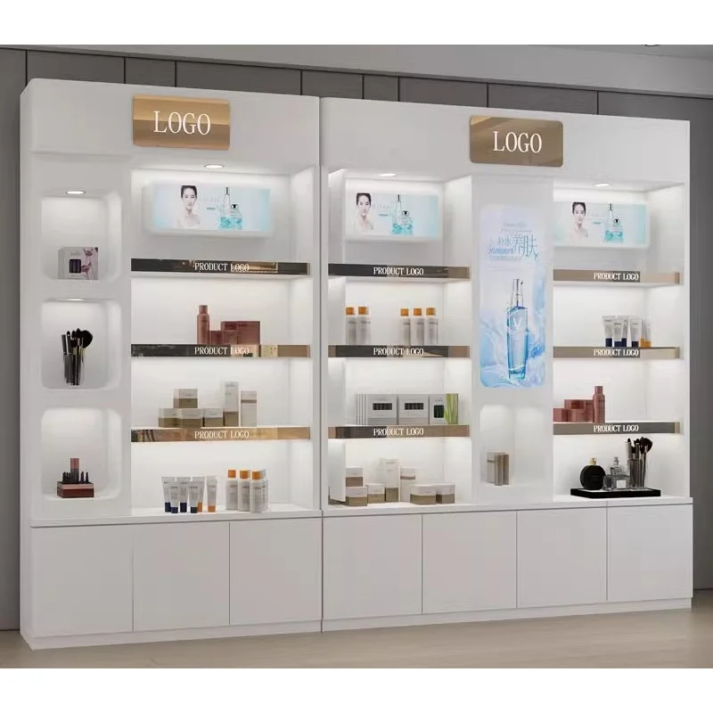 custom,Shop Shelves For Makeup And Cosmetics For Eyelash Beauty With Tools Accessories Showcase