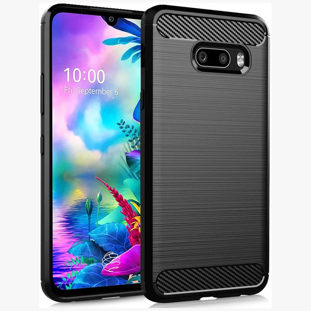 Soft TPU Phone Case For LG G8X,LG V50S Shockproof Silicone Rugged Bumper Carbon Cover Case LG V50S Thinq,LG G8X Thinq