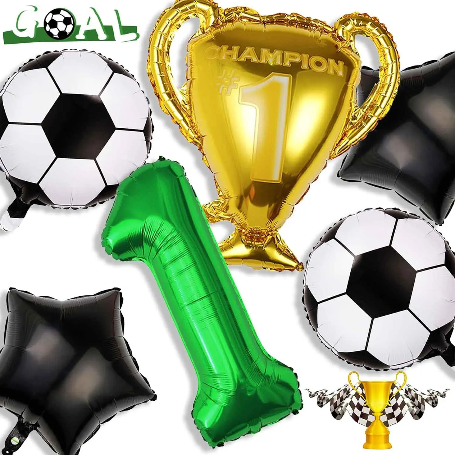 32 Zoll Grüne Zahlenballons Fußball Heliumballons Trophäenballon Kindergeschenke Geburtstagspartydekoration für Jungen – Detail 15
