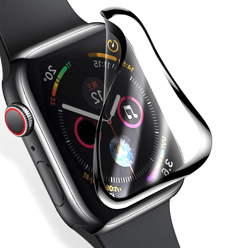 1 Stück wasserdichte Displays chutz folie für Apple Watch 5 4 3 38mm 40mm 44mm 42mm (nicht gehärtetes Weich glas) Folie für iwatch 4/5/6/se