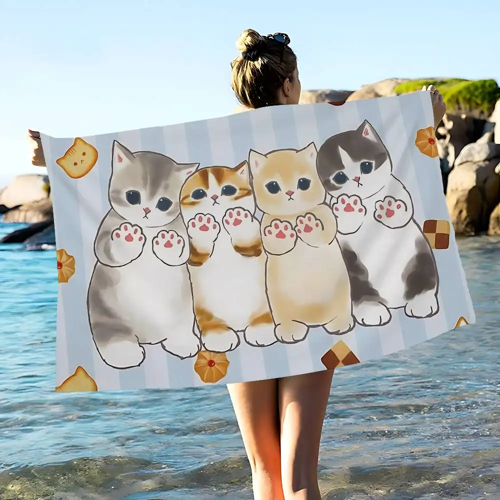 Popular Cute Cat M-Mofusand Big Microfiber Beach Towels Quick Dry Towel Sand Beach Towels Pool Towel For Travel Swim Pool Yoga