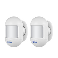 2pcs KERUI P831 Wireless Mini PIR Motion Sensor Alarm Detector with Magnetic Swivel Base for W181 W184 W204 Home Security Alarm