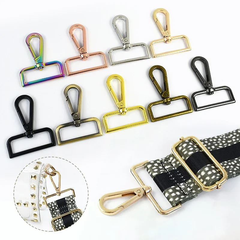 

10Pcs 16-50mm Metal Buckles Lobster Clasp for Bag Strap Webbing Belt Swivel Trigger Clips Snap Hook DIY Craft Luggage Accessory