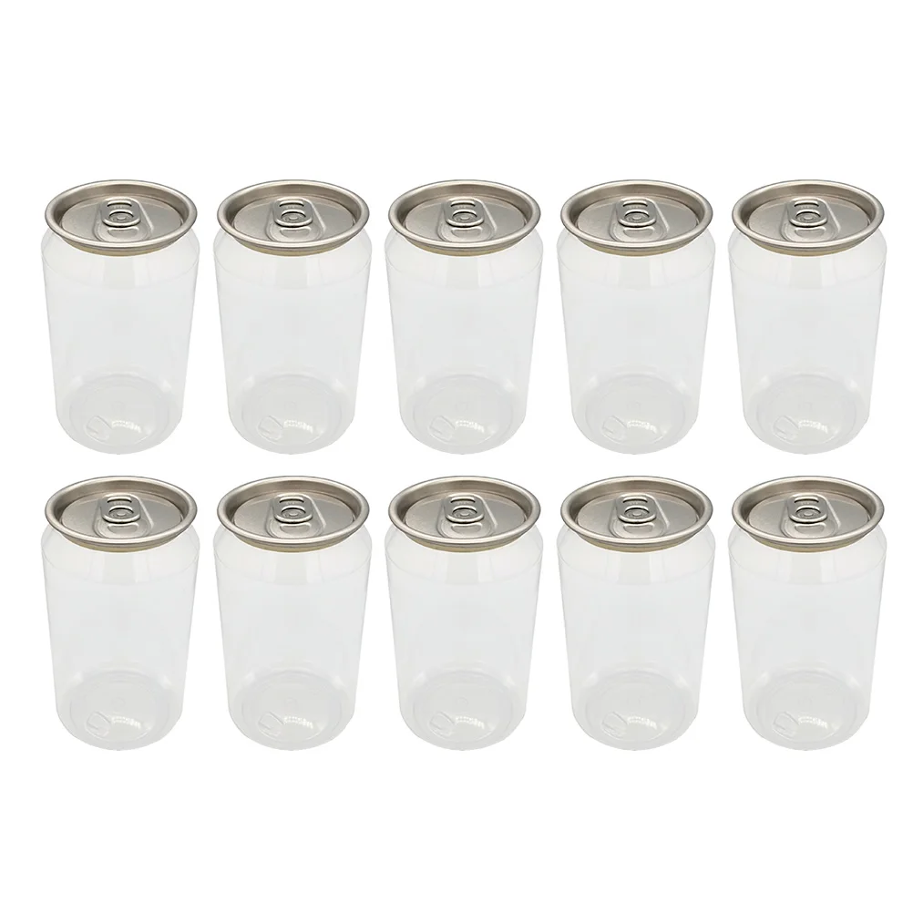 

10PCS Containers PET Bottle Disposable Juice Bottles Juice Can Beverage Storage Container Empty Bottles Cold 330ml