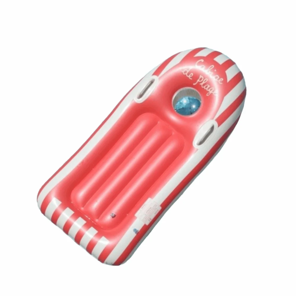 Lightweight Inflatable Surfboard Thickened Rounded Edges Inflatable Swimming Board Clear Window Non Slip Surface Surf Body Board