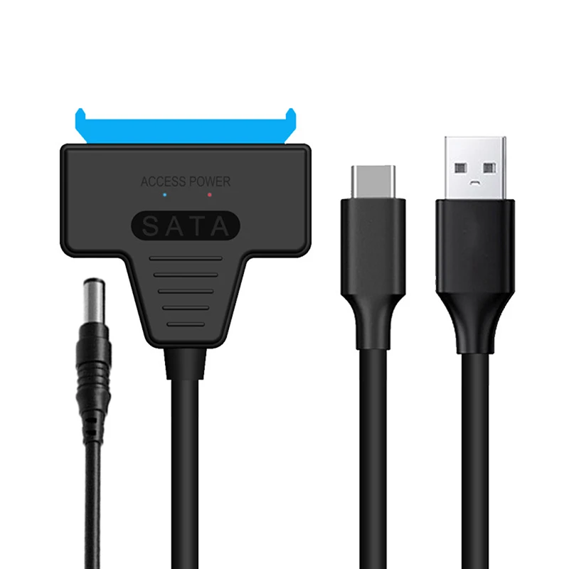 Адаптер SATA-USB 3,0 2,0/Type-C для внешнего жесткого диска 2,5/3,5 дюйма, SDD, жесткого диска, внешний разъем, линейный конвертер