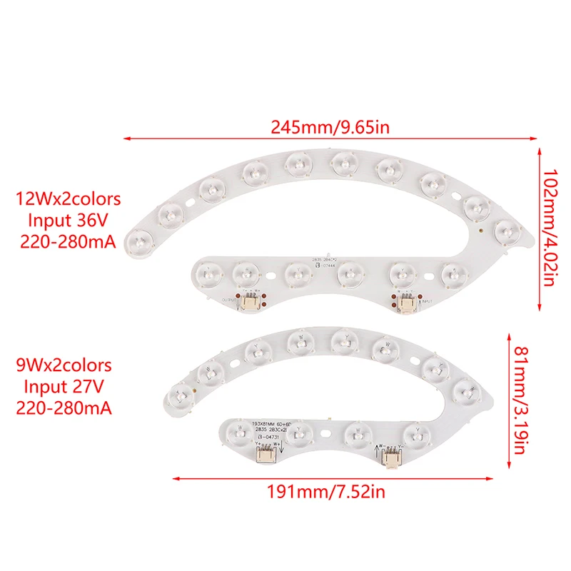 Imagem -06 - High Lumen Led Bloco com Lente Óptica Dual Colors Módulo 3000 k 6000k Fonte de Luz Usado na Lâmpada do Teto Pcs por Pacote