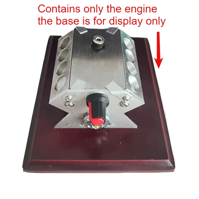 NF Simulation V8 Engine Model Aluminum Alloy Assembly Metal Movement Adjustable Speed Charging Decompression Toy Creative Orname