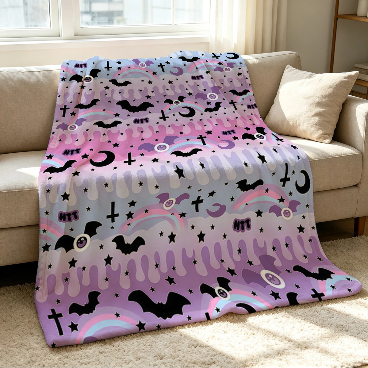 Goth Dream Blanket Soft Cozy Throw for Sofa Bed Festive Holiday Decor Gift for Kids and Adults,Lightweight and Warm