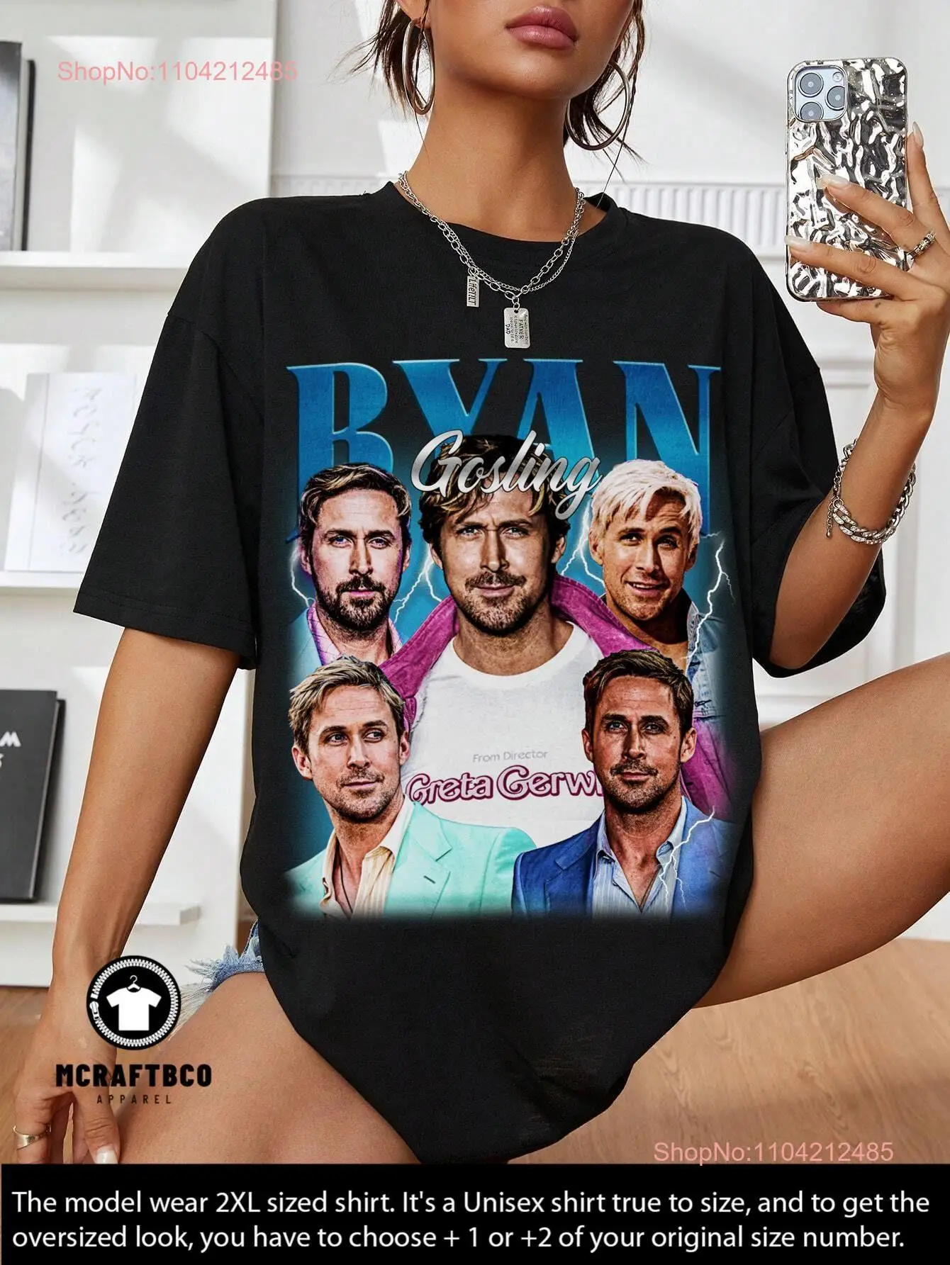 Retro Ryan Gosling T Shirt Homage SweaT 90s Sweater  long or short sleeves