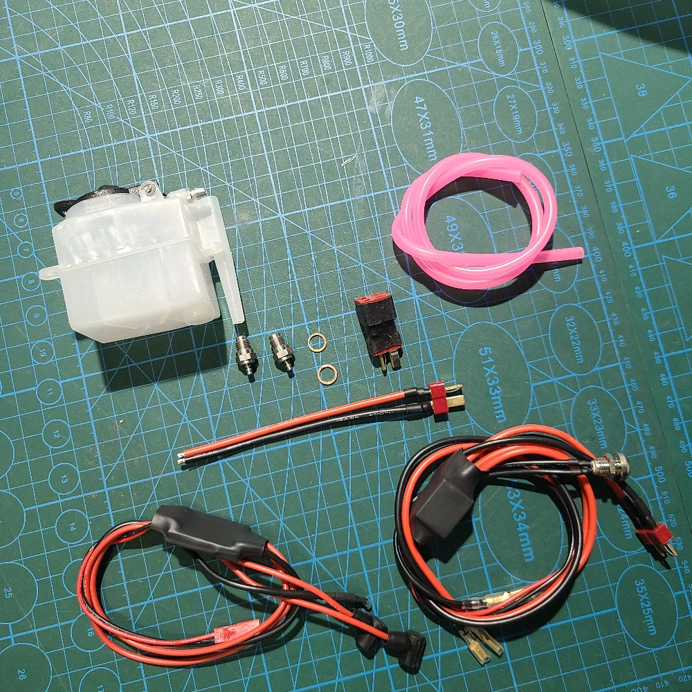 TOYAN FS L200AC Motor Model Start Kit voor Metalen Inline 2 Cilinder 4 Takt 7cc Nitro Interne Verbranding Motor Starter Kit