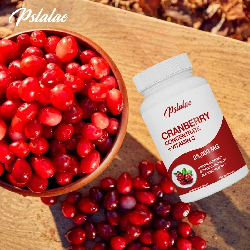 Natural Organic Cranberry Extract (25,000 Mg) - Contains Vitamin C and Vitamin E