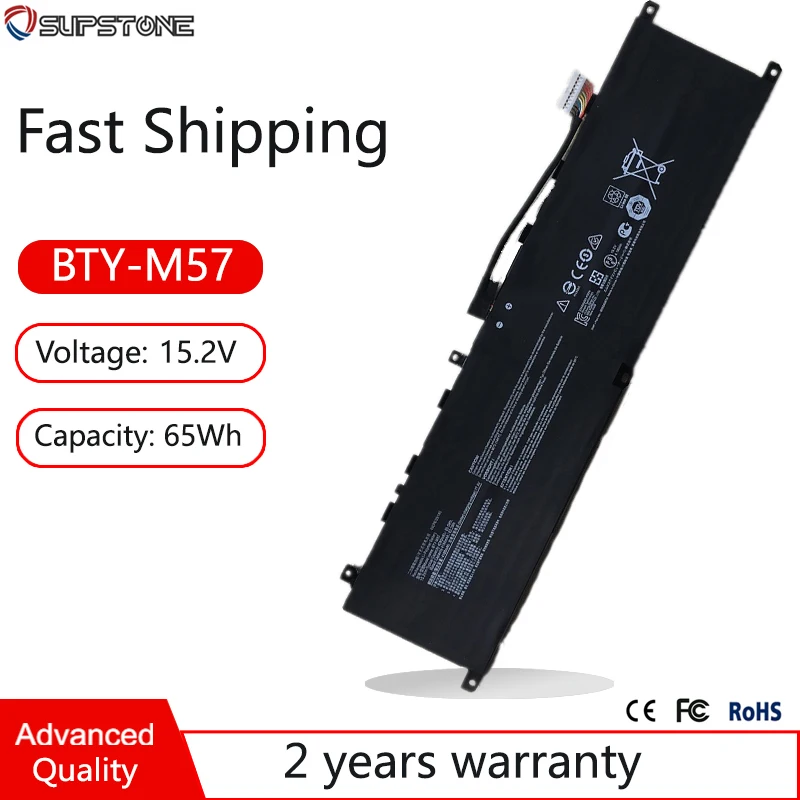 Bateria do Portátil para Msi Gp76 Gp66 Leopard 10ug 11ug 10ue 11uh 11ue 10uh Gs65 9se 9sf 9sd Ms17k3 Ms-1543 4icp6 35 140 Novo Bty-m57