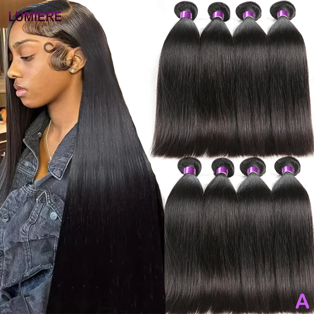 

Bone Straight Tissage Индийские необработанные девственные 100% пучки человеческих волос Глубокие волны для наращивания волос 3 4 пучка предложений Двойной уток 18A