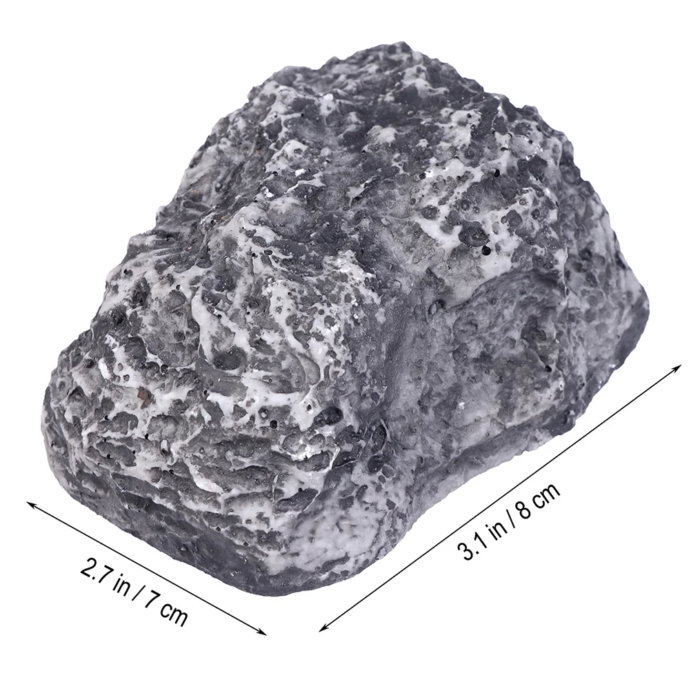 3 Pcs Stone Storage Case Artificial Key Holder Keychain Fob Outdoor Rock and Roll