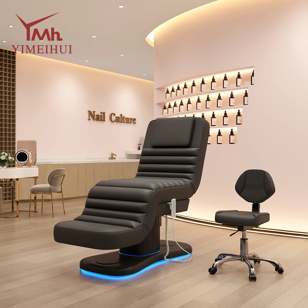 Luxury 3 Motors Electric Beauty Chair with Adjustable Facial Massage Table Eyelash Bed for Beauty Salon Camilla