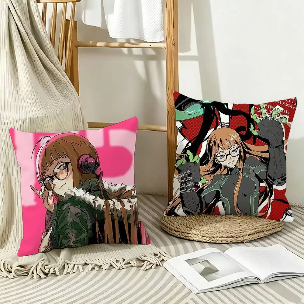 RPG Persona 5 F-Futaba Sakura Joker  Pillow Case Pattern Printed Pillowcase For Living Room Sofa Cushion Cover