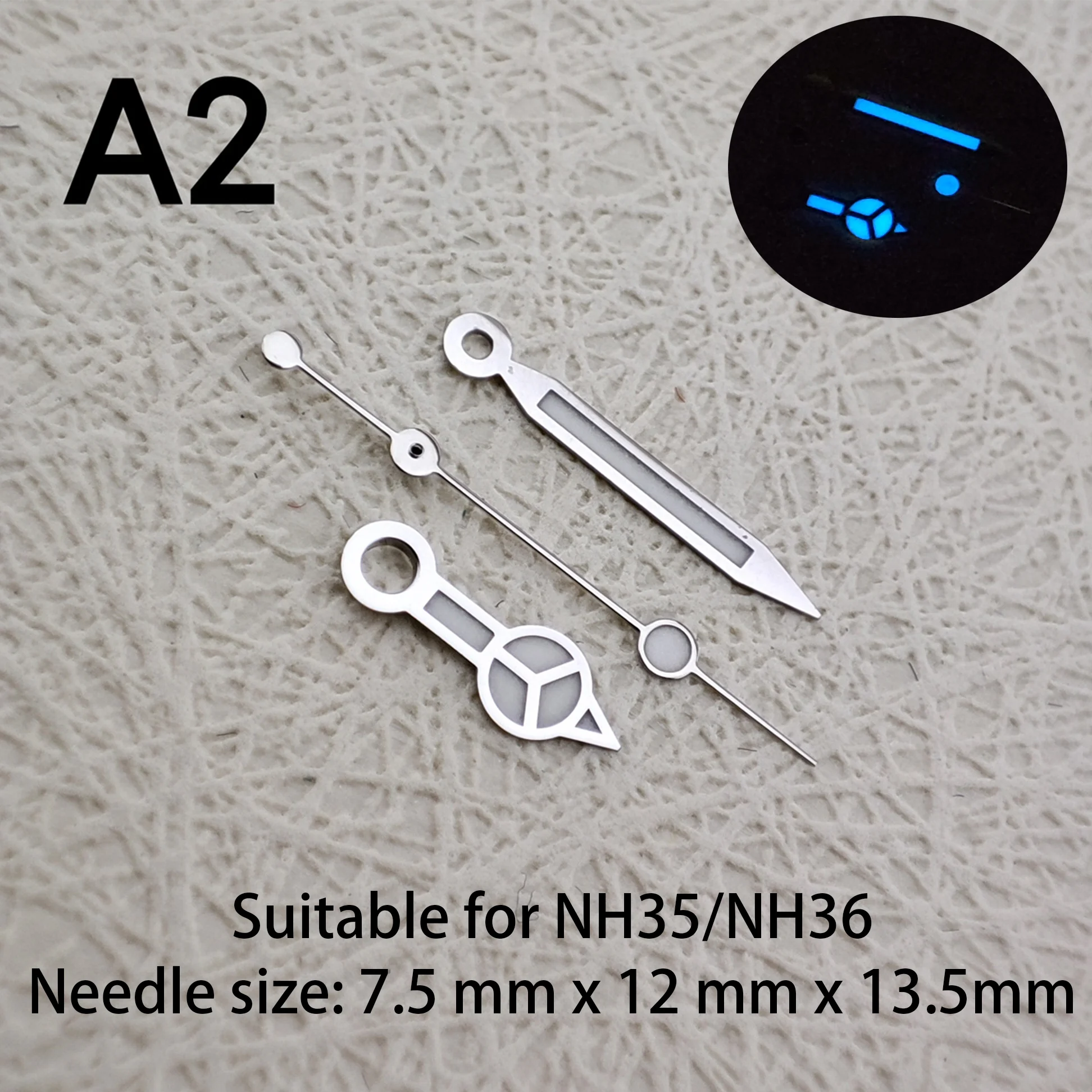 Watch Hands NH35 Hands,NH36 Hands Green Luminous Hands Second Hands Watch Accessories Suitable For NH35,NH36 Movements 06