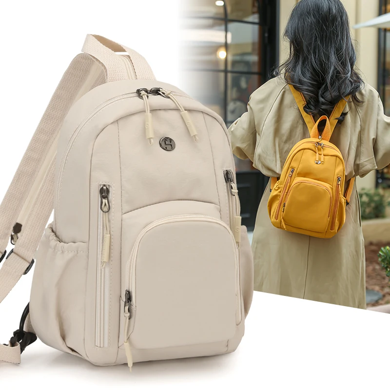 

Корейские нейлоновые рюкзаки, женские повседневные однотонные маленькие регулируемые нагрудные сумки с плечевым ремнем для подростков, школьный рюкзак