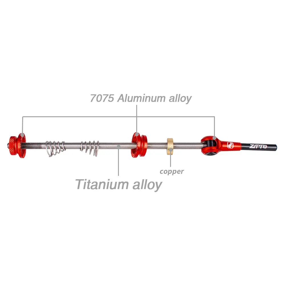 ZTTO MTB Ekscentryczne Szaszłyki ze stopu tytanu QR TI Ultralekkie 9mm 5mm Quick Release 100 135 Hub 52g Lekka oś 9x100 10x135