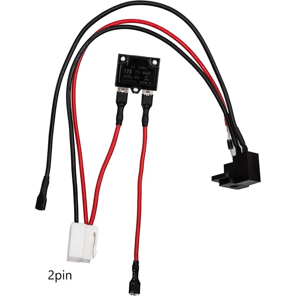 1pc 6V/12V/24V Rotondo Per Bambini Porta di Ricarica Per Auto Elettrica Presa del Caricatore Con Filo di Protezione Fusibile Integrato Per I Giocattoli Elettrici