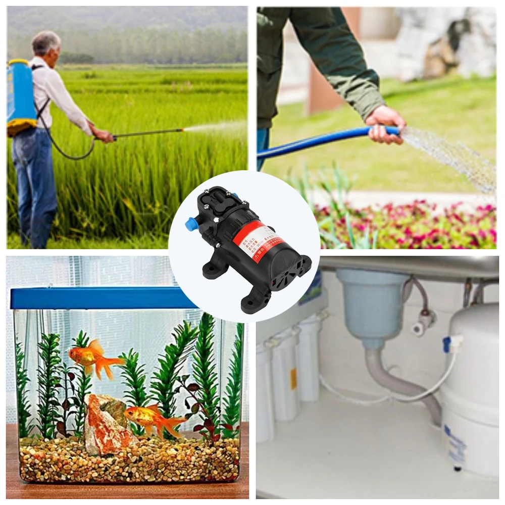 12v Agricultural Water Pump Portable Electric Diaphragm Sprayer Pump Aquarium Fountain Boat Tool Circulation Mini High Pressure