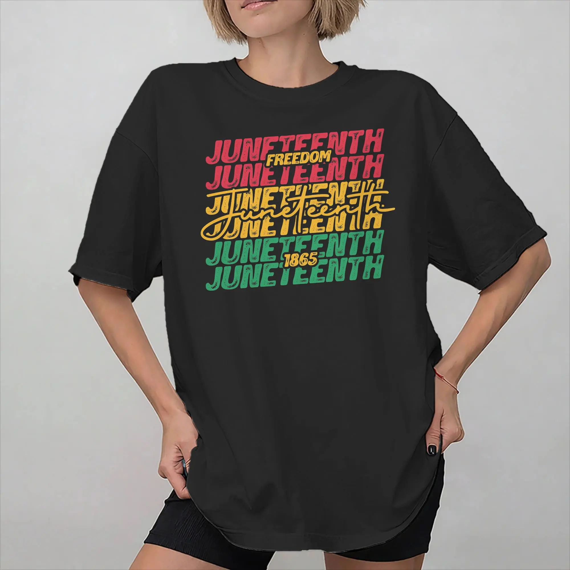 Men Women Juneteenth 1865 Rooted In Freedom Shirt 100% Cotton Graphic Printed Tee Shirts  Top Clothing