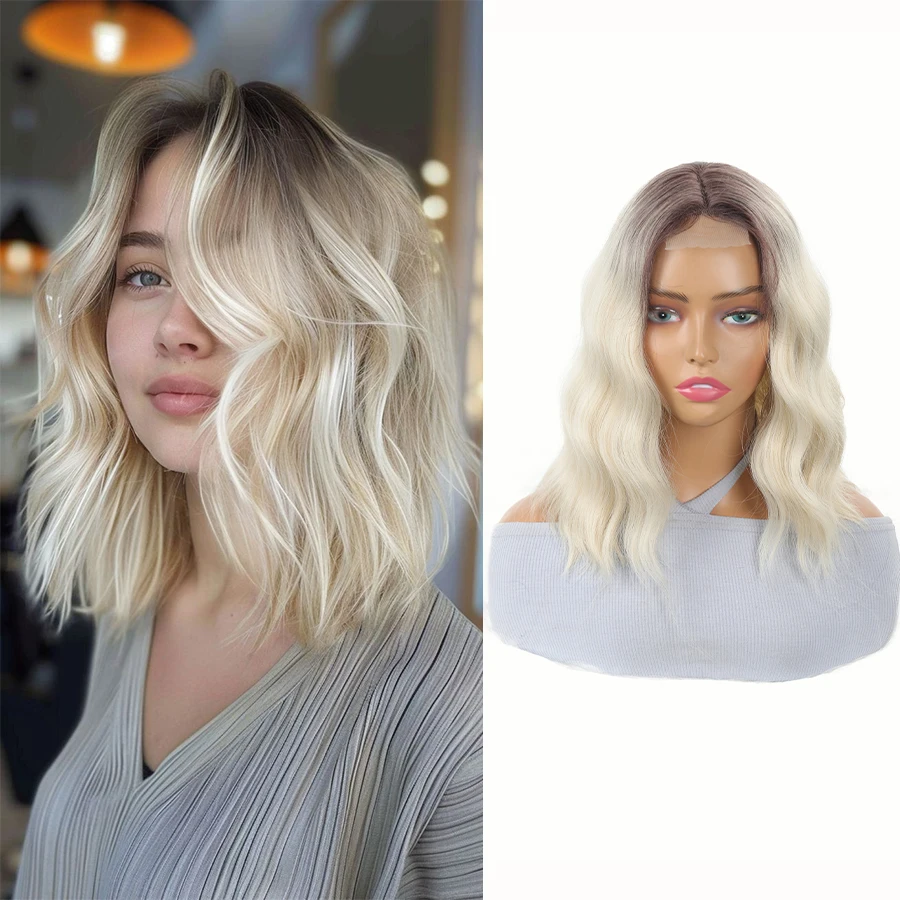 

30cm Short Wig No bangs WSomen's Micro curly hair Wig Ombre Synthetic Heat Resistant Fiber Suitable For Daily Party Cosplay Use