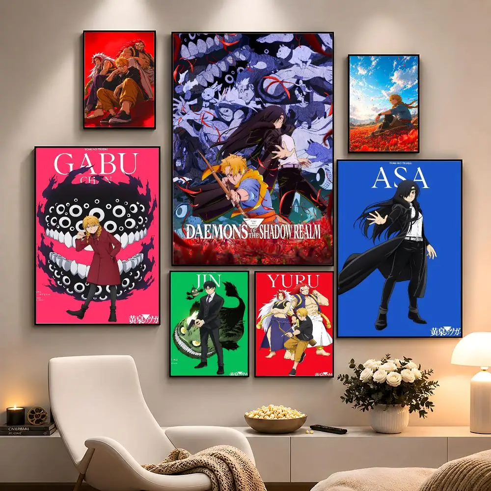 Manga Daemons Of The Shadow Realm Fantasy Poster Peel And Stick Wall Art PP Waterproof HD Bedroom Living Room Home Decor Gift