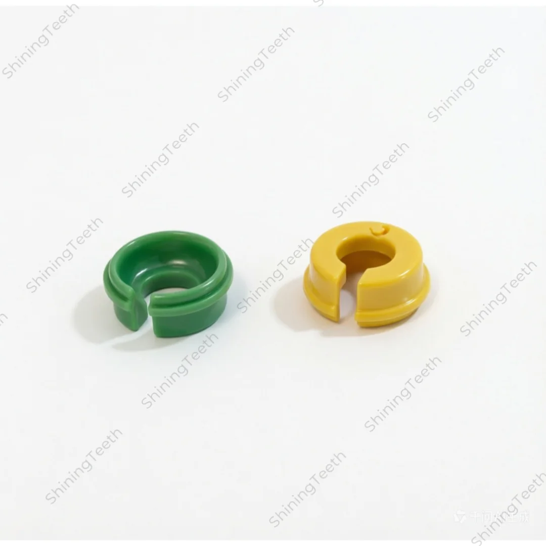 PEEK Caps Retention Insert Caps Dental Novaloc Type Matrix Titanium Housing Caps Beuge/Yellow/Green