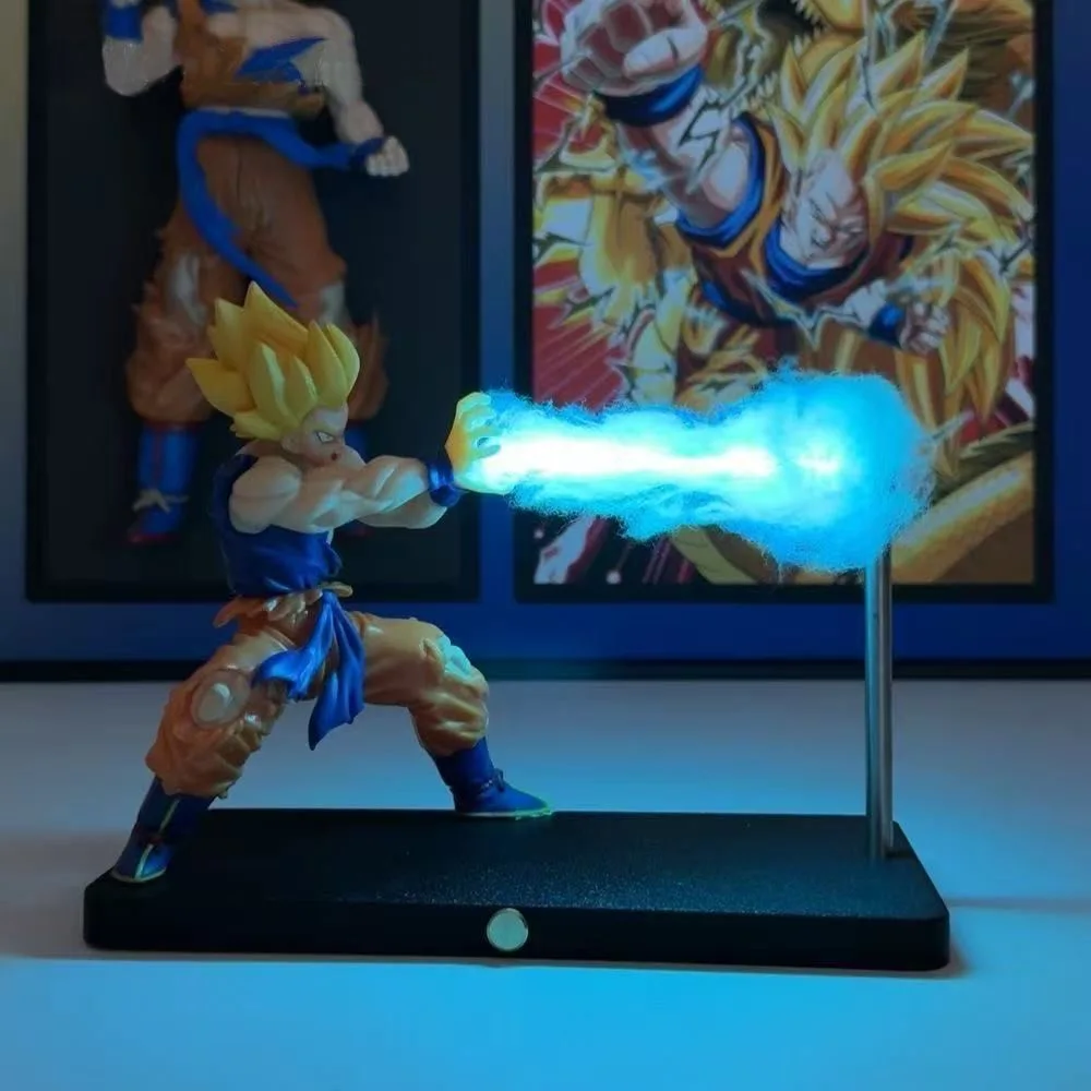 Son Goku Kamehameha Nachtlampe Desktop-Dekoration Modell Nacht Anime-Zubehör Kinderspielzeug Geburtstagsgeschenk