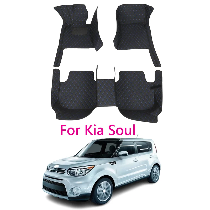 

Ковры для Kia Soul 2016, 2015, 2014, 2013, 2012, 2011, 2010, кожаные автомобильные коврики для украшения интерьера, коврики с педалью