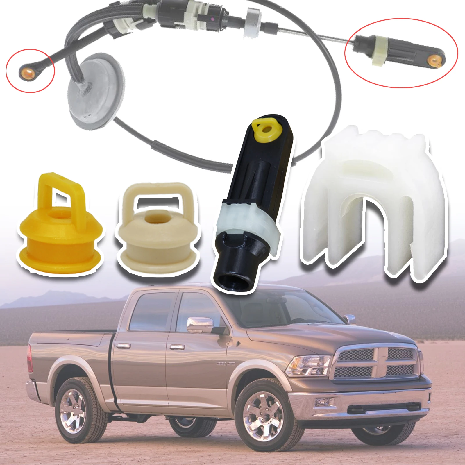 

Automatic Transmission Shift Cable For Dodge Ram / Ram pickup DS Linkage Bushing Selector 2014 2015 2016 2017 2018 2019 2020