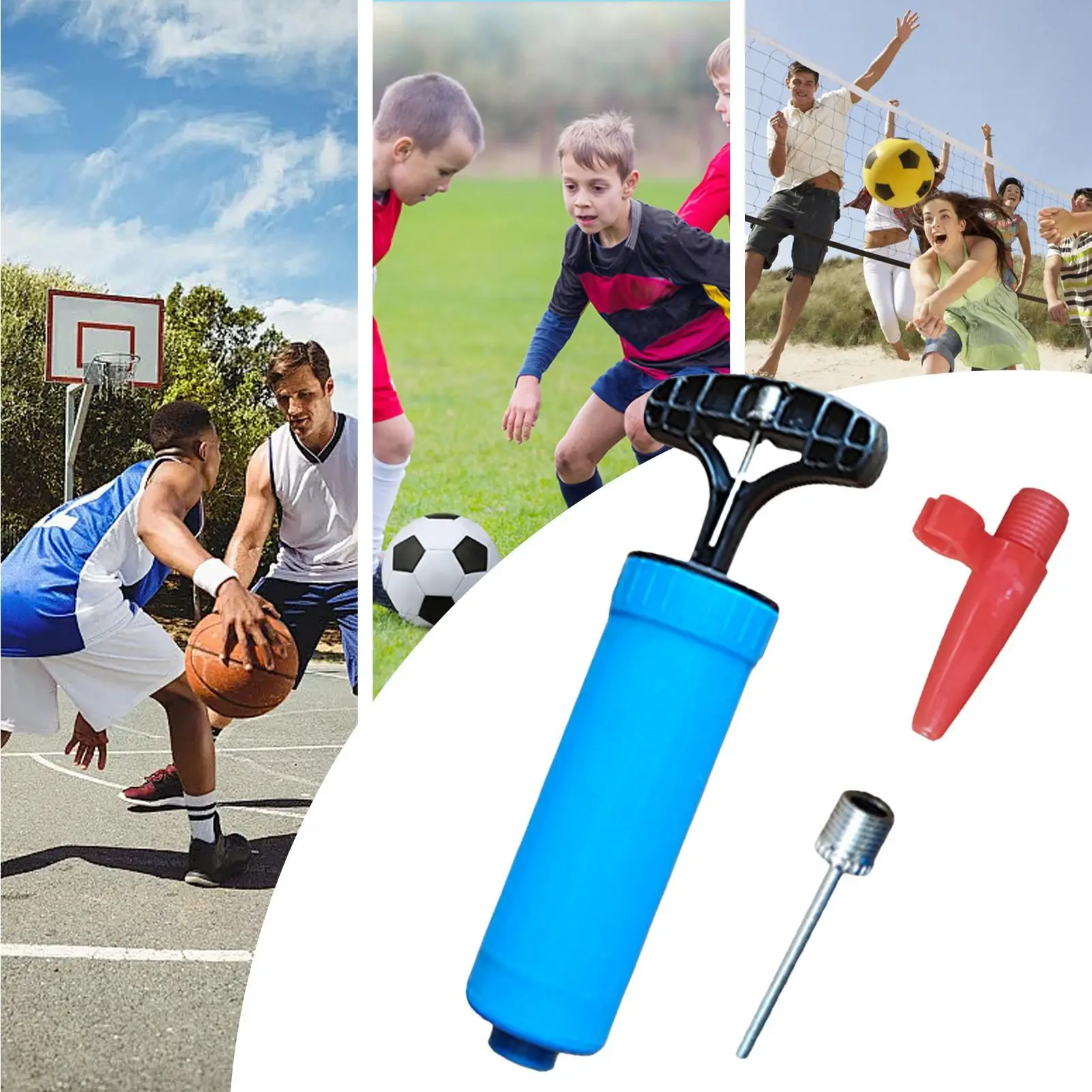 Ball Inflator Manual Inflator Sports Balls Air Pump Handheld Fast Inflation Accessories for Balloons Volleyball Football Soccer