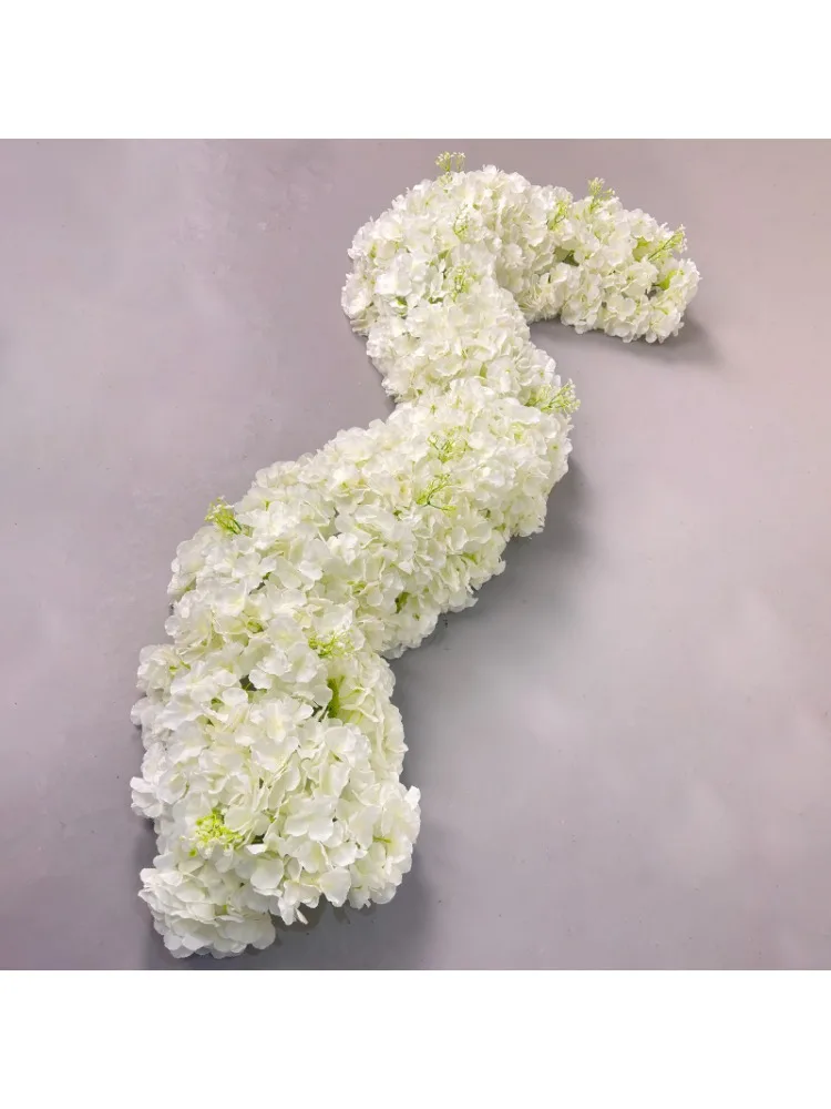 2,2 miljoen witte kunstmatige rozen, bruiloftwegdecoratie, tafelbloemenrij, bloemenachtergrondarrangement, wandboogdecoratie - afbeelding 2
