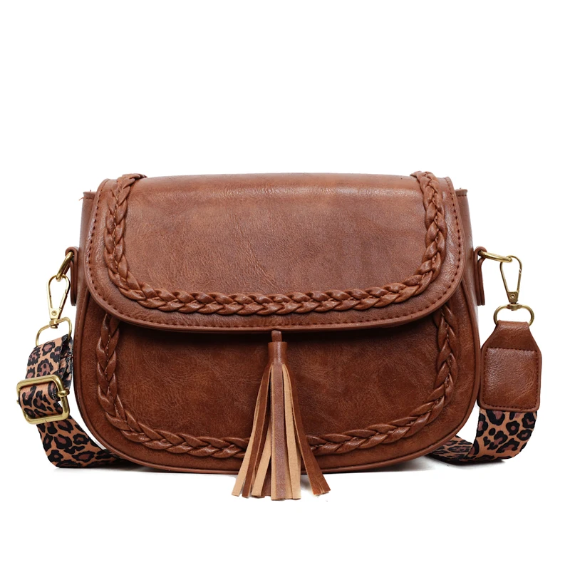 

Высококачественная женская сумка-седло из искусственной кожи, повседневные женские сумки через плечо для женщин, модные сумки с кисточками, сумка-мессенджер