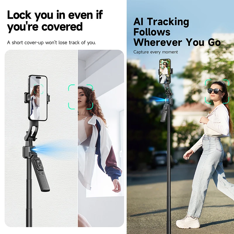 CYKE Wireless Selfie Stick Tripod Stand Foldable Monopod for Gopro Action Cameras Smartphones Balance Steady Shooting Live C17