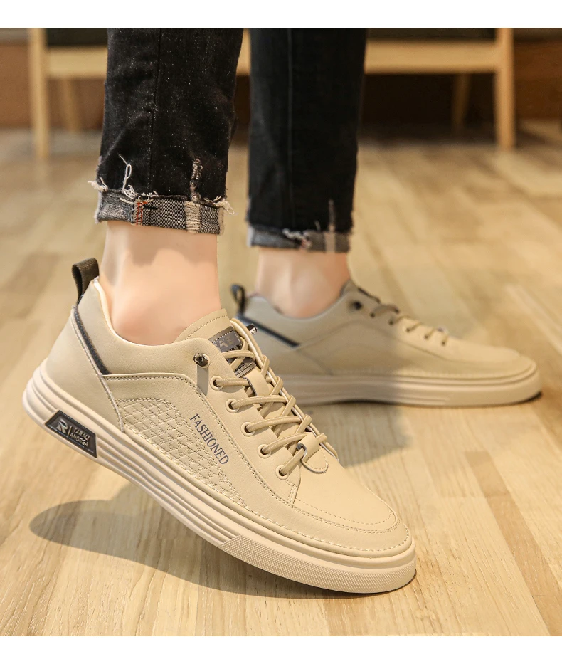 Herren-Slipper, lässige Schuhe für den Sommer, atmungsaktiv, leicht, mit weicher Sohle, flache Outdoor-Wanderschuhe, modische weiße Schuhe für Studenten. – Detail 16