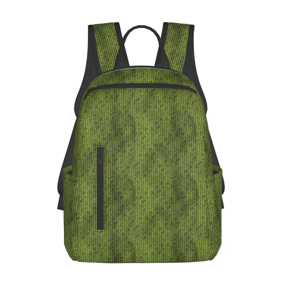 

Green Lizard Skin Pattern Design Backpack Daypack Large Capacity Children BookBag School Bag Shoulder Bags for Men Women