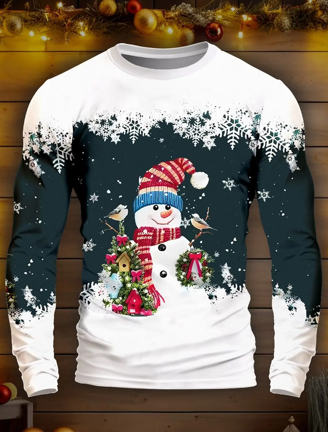 Fashion Design men\'s T-shirt 3D Print Christmas Pattern Casual men\'s Top Street Minimalist Harajuku Long Sleeve Round Neck Shirt