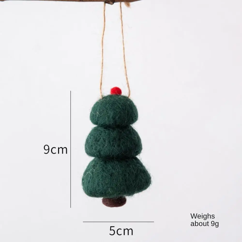 3pcs Wool Felt Decoration Mushroom Christmas Pendant Plush Pendant  DIY Handmade Accessories Hanging  Decor Fireplace Tag Gift